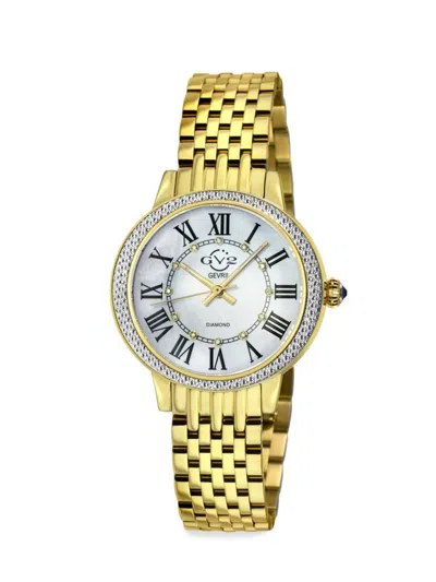 Gv2 Women's Astor Iii Stainless Steel & 0.06 Tcw Diamond Bracelet Watch In Sapphire