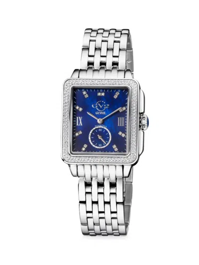 Gv2 Women's Bari 30-34mm Stainless Steel & 1.1 Tcw Diamond Bracelet Watch In Sapphire