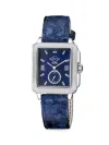 GV2 WOMEN'S BARI TORTOISE 30MM STAINLESS STEEL, MOTHER OF PEARL, DIAMOND & LEATHER STRAP WATCH