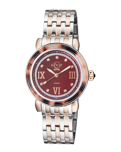 GV2 GV2 WOMEN'S MARSALA TORTOISE DIAMOND WATCH