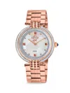 GV2 WOMEN'S MATERA 35MM STAINLESS STEEL, MOTHER OF PEARL, DIAMOND & GEMSTONE BRACELET WATCH