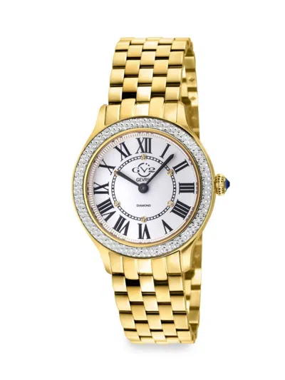 Gv2 Women's Milan Two-tone Diamond Bracelet Watch/32mm In Gold