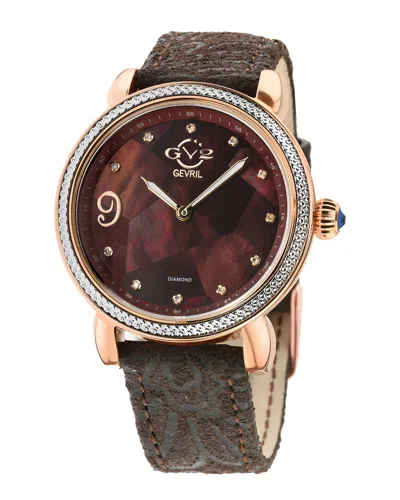 GV2 GV2 WOMEN'S RAVENNA FLORAL DIAMOND WATCH