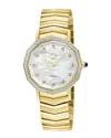 Gv2 Spello Ii Women's Ip Gold Case, White Mop Dial, Ip Gold Bracelet Watch