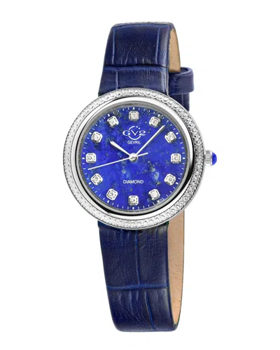 GV2 GV2 WOMENS AREZZO BLUE LAPIS DIAMOND WATCH