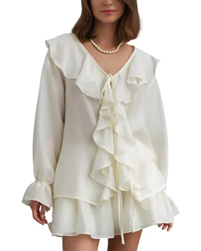 Gvibi 2pc Blouse & Short Set In White