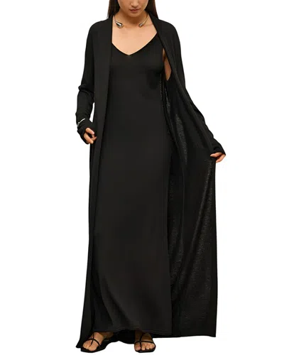 Gvibi 2pc Cardigan & Dress Set In Black