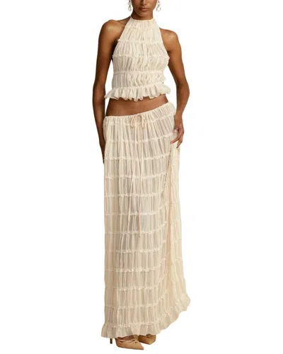 Gvibi 2pc Top & Skirt Set In Neutral