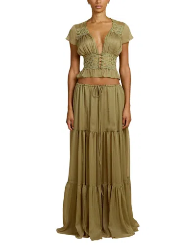 Gvibi 2pc Top & Skirt Set In Green