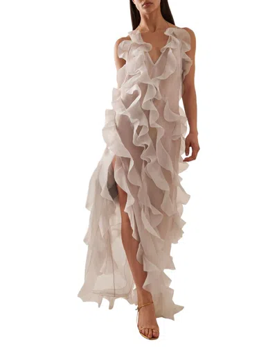 Gvibi Embellished Maxi Dress In White