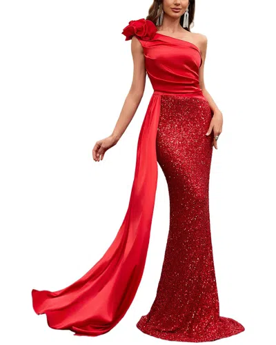 Gvibi Embellished Maxi Dress In Red