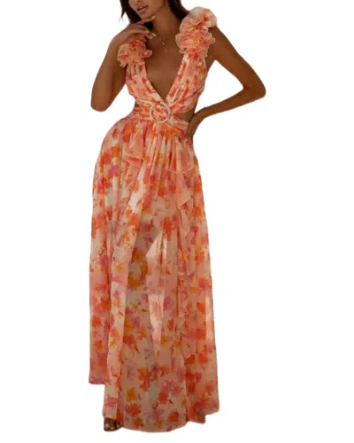 Gvibi Maxi Dress In Brown
