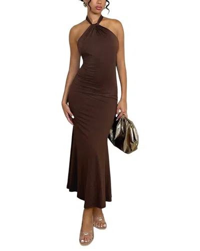 Gvibi Midi Dress In Brown