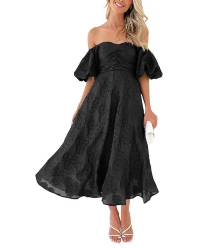 Gvibi Midi Dress In Black