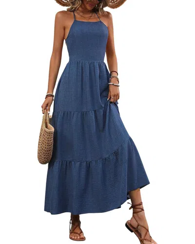 Gvibi Midi Dress In Blue