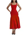 Gvibi Solid Midi Dress