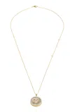 Gwen Beloti 14kt Yellow Gold Woven Essentia Trio Set Diamond Pendant Necklace