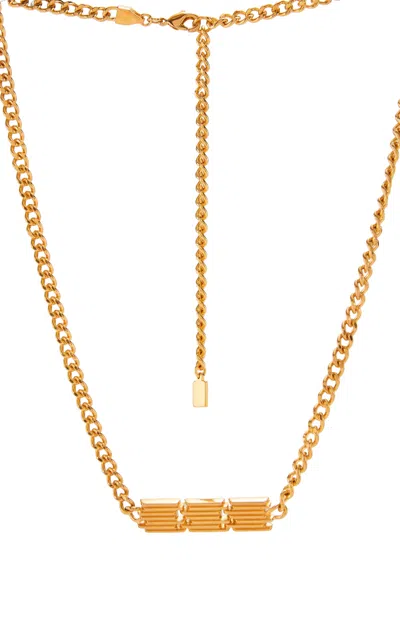 Gwen Beloti 18kt Gold Plated Block Chain Necklace