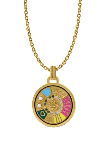 Gwen Beloti 18kt Gold Plated Love In Color Pendant Necklace
