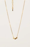 Gwen Beloti Cubed Charm Gold Necklace In Gold