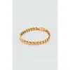 Gwen Beloti Heart Etched Link Bracelet In Gold