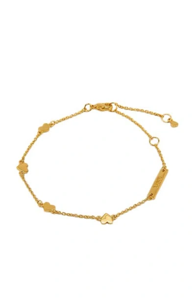 Gwen Beloti Love Heart Bracelet In Gold