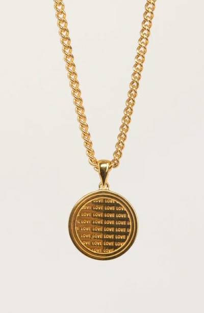 Gwen Beloti Love Note Pendant Necklace In Gold