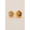 Gwen Beloti Starburst Stud Earrings In Gold