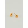Gwen Beloti Striped Ball Stud Earring In Gold