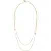 Gwen Beloti Two Tier Gold Necklace In Gold
