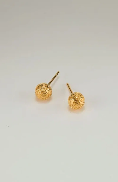 Gwen Beloti Xo Gold Ball Stud Earring