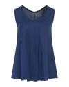 Gwhite Woman Tank Top Blue Size 8 Cotton In Blue
