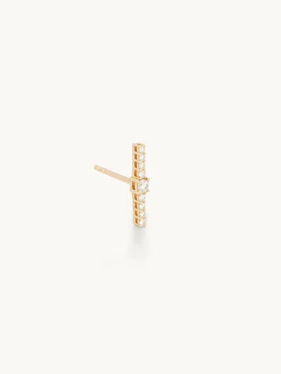 Gwyn Goop  Balenger Diamond Bar Earring | Yellow Gold / White Diamonds | Size