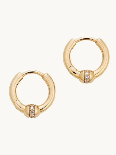 Gwyn Goop  Bella Huggies | Yellow Gold / White Diamonds | Size