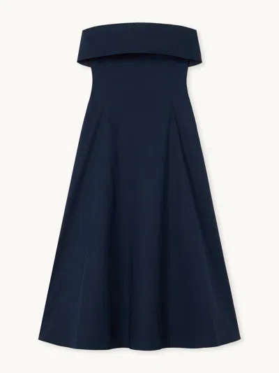 Gwyn Goop  Delilah Dress | Navy | Size 12 In Blue