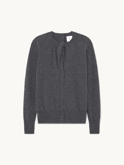 Gwyn Goop  Detail Cardigan | Charcoal | Size Xl In Gray