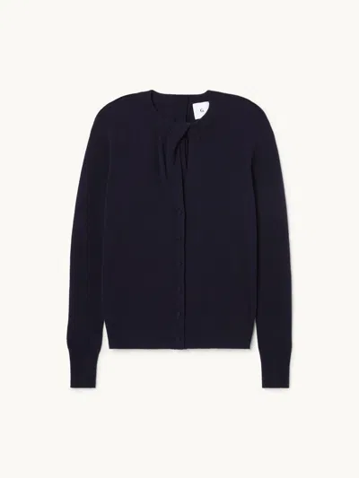 Gwyn Goop  Detail Cardigan | Navy | Size Xl In Blue