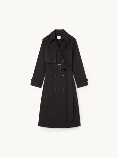 Gwyn Goop  Diane Trench Coat | Black | Size 14