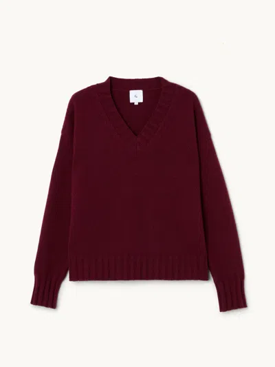 Gwyn Goop  Elio Sweater | Oxblood | Size Xl In Burgundy