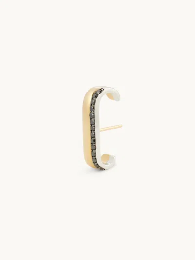 Gwyn Goop  Fiene Yellow Gold And Black Pavé Ear Cuff | Yellow Gold / Black Diamonds | Size
