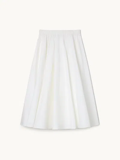Gwyn Goop  Flora Skirt | Optic White | Size 12 In Multi