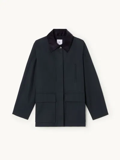 Gwyn Goop  Imogen Jacket | Navy | Size 14 In Blue
