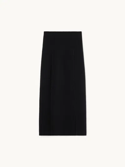 Gwyn Goop  Knit Pencil Skirt | Black | Size Xs