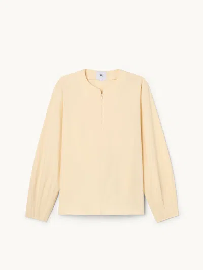Gwyn Goop  Mara Top | Ecru | Size 10 In Neutral