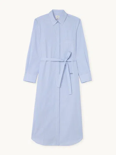 Gwyn Goop  Marta Dress | Blue Muti Stripe | Size 14