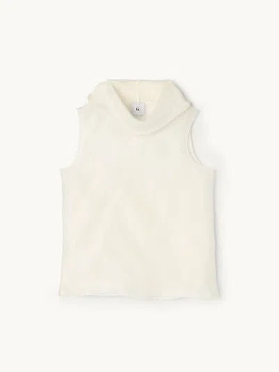 Gwyn Goop  Mercer Silk Top | Ivory | Size 10 In White