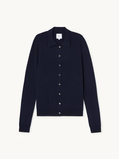Gwyn Goop  Nell Cardigan | Navy | Size Xs In Blue