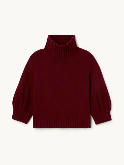 Gwyn Goop  One-and-done Turtleneck | Oxblood | Size L In Burgundy