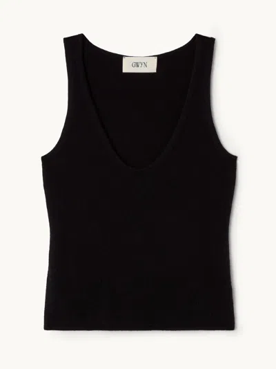 Gwyn Goop  Paloma Cashmere Tank | Black | Size L