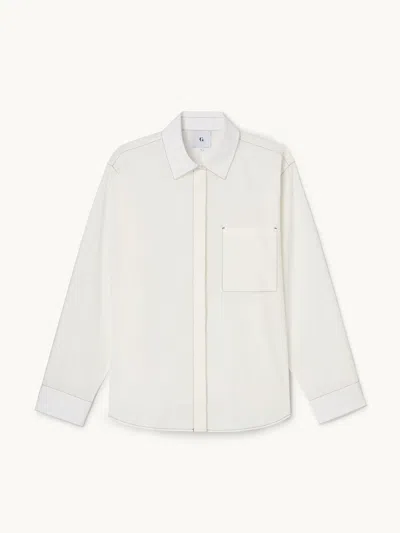 Gwyn Goop  Reed Shirt | Ivory | Size 8 In White
